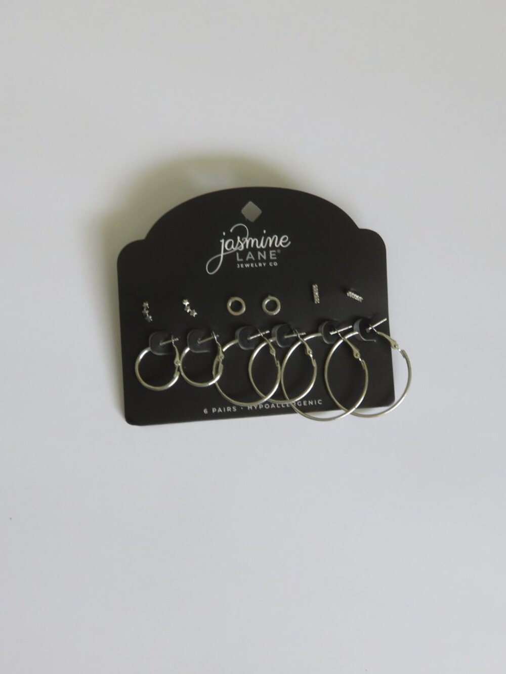 (#133) Jasmine Lane Silver Earring Set of 6 Pairs